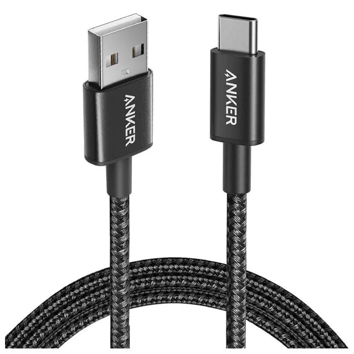 كابل شحن أنكر USB-A إلى USB-C مضفر ومتين