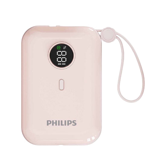 Philips With 2 USB-C Cable Mini Power Bank (10000mAh) PD22.5W Pink