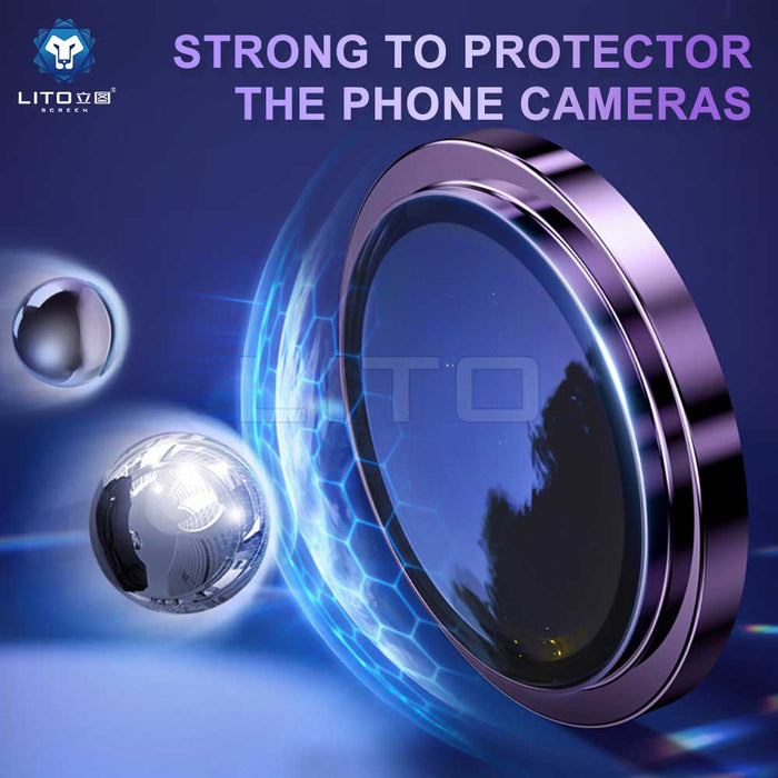 حلقة عدسة الكاميرا المعدنية LITO S+ مع أداة تثبيت سهلة لسلسلة iPhone 12-16