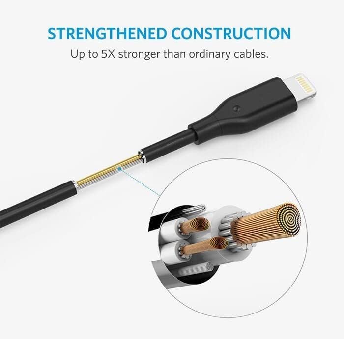 كابل Anker PowerLine II Lightning بطول 0.9 متر – USB للشحن