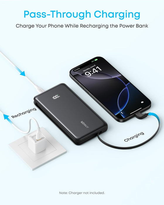 Anker Zolo Power Bank ,22.5W, (10000 mAh),USB-C In