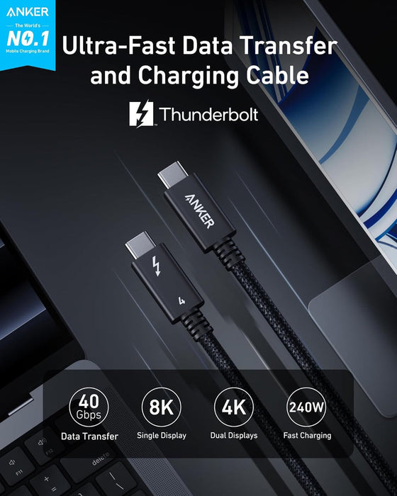 Anker Thunderbolt 4 Cable Ultra (3.3 ft/ 240W/ 40 Gbps)