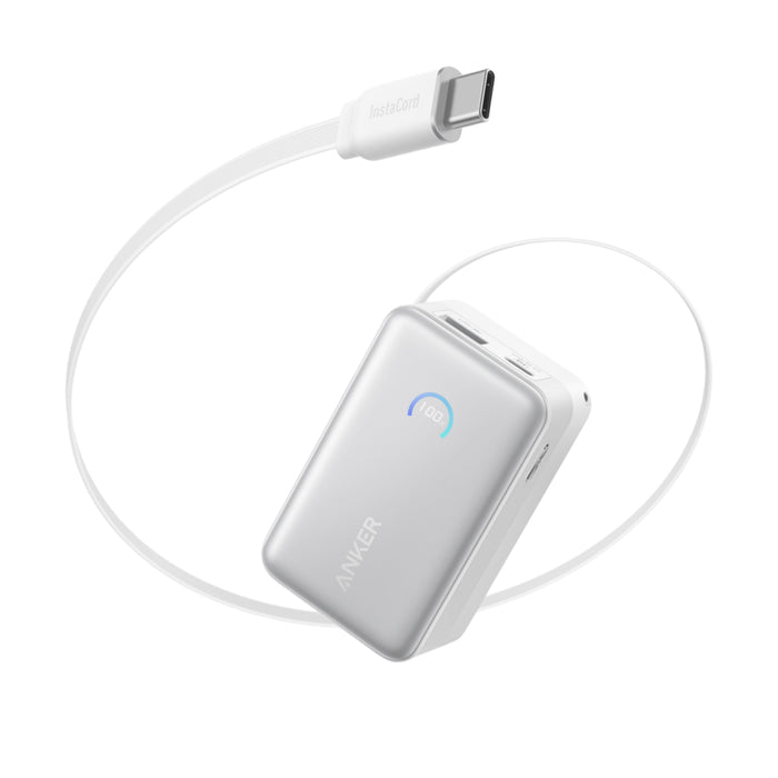 Anker Nano Power Bank (10,000mAh, 45W) with Built-In Retractable USB-C Cable