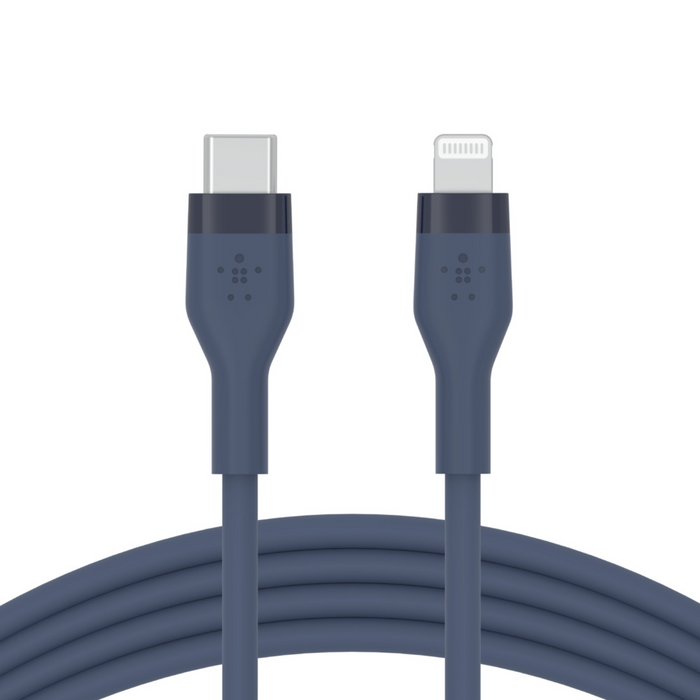 كابل Belkin BOOST CHARGE من السيليكون USB-C إلى Lightning بطول 1 متر