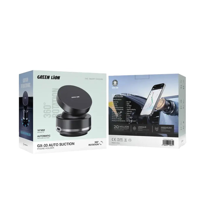 حامل الهاتف Green Lion GX-33 الذي يعمل بالشفط التلقائي