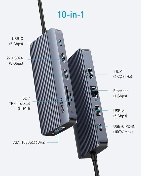 Anker Multi-port Station HUB 4K __ 10 in 1    85W