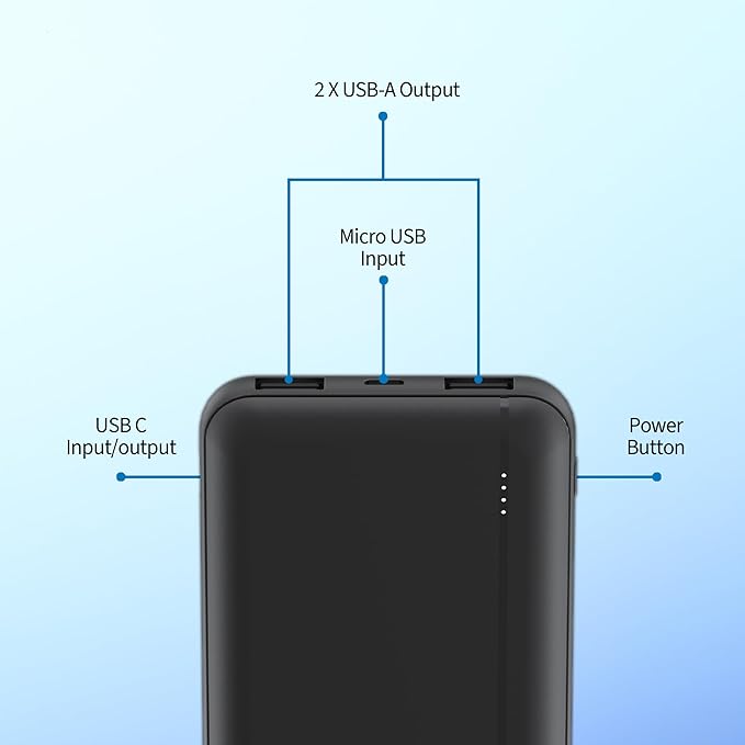 Philips Power Bank, 20Watts, 10000Mah, Black