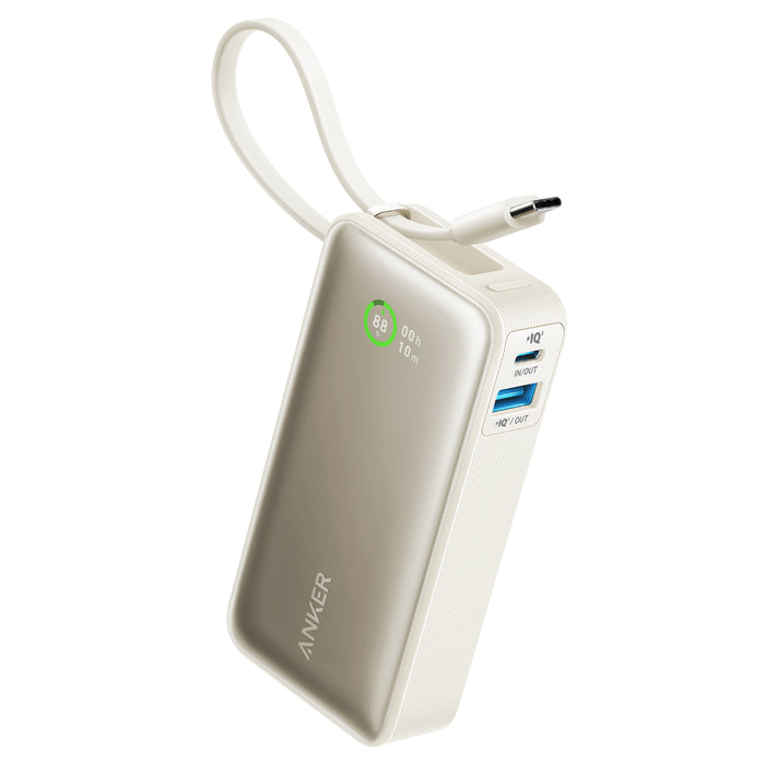 Anker Nano Power Bank Built-in USB-C Cable 30W,